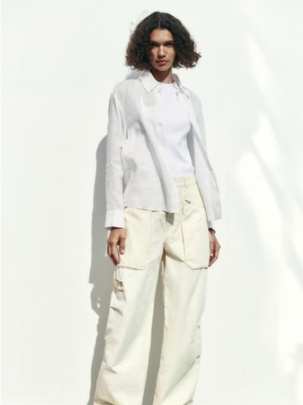 Zara White Button Down Shirt